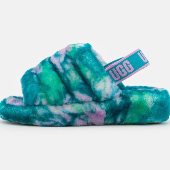 Ugg W8 Fluff Yeah Marble Slide - Picture 2 of 10